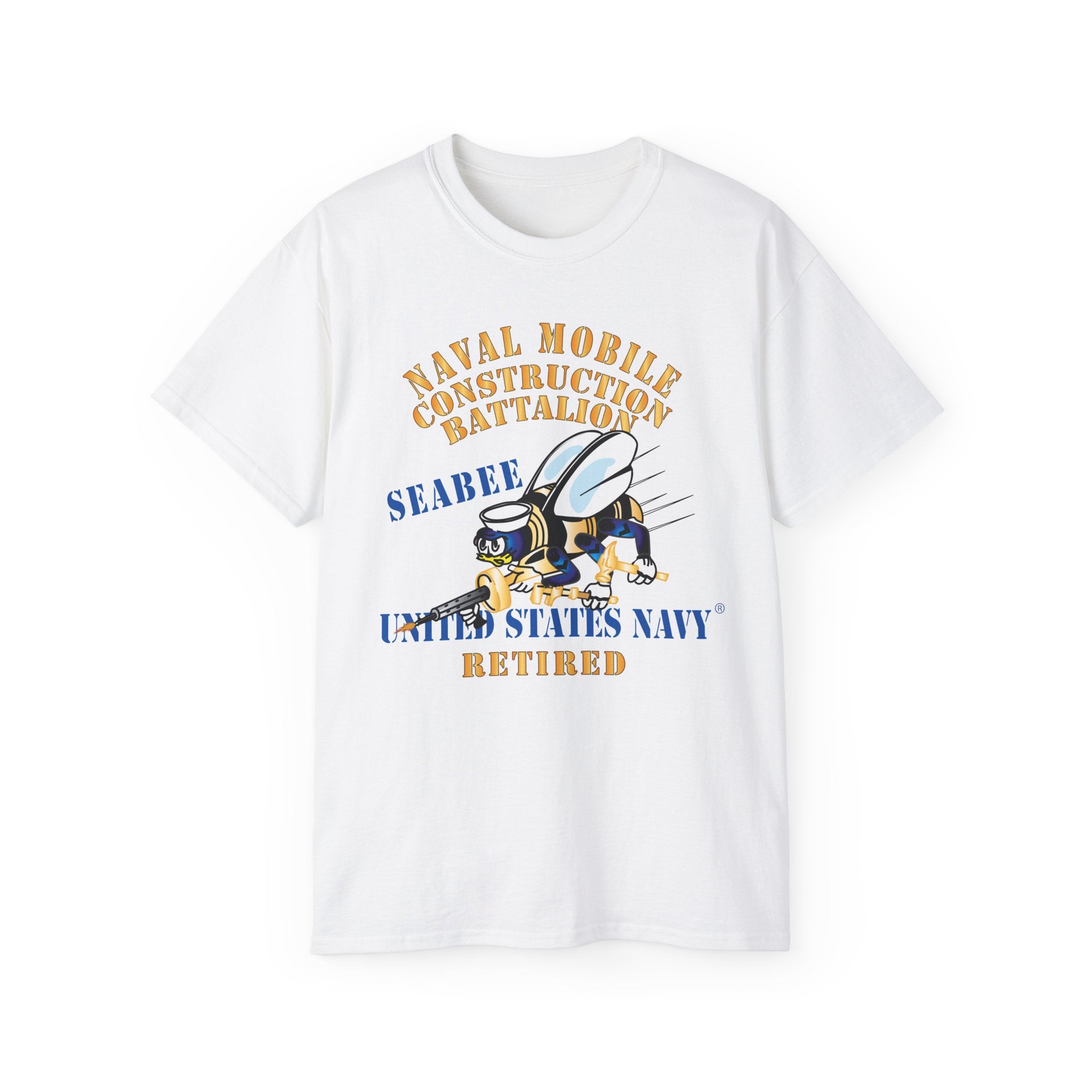 Unisex Ultra Cotton T-Shirt - Navy - Seabee - Retired