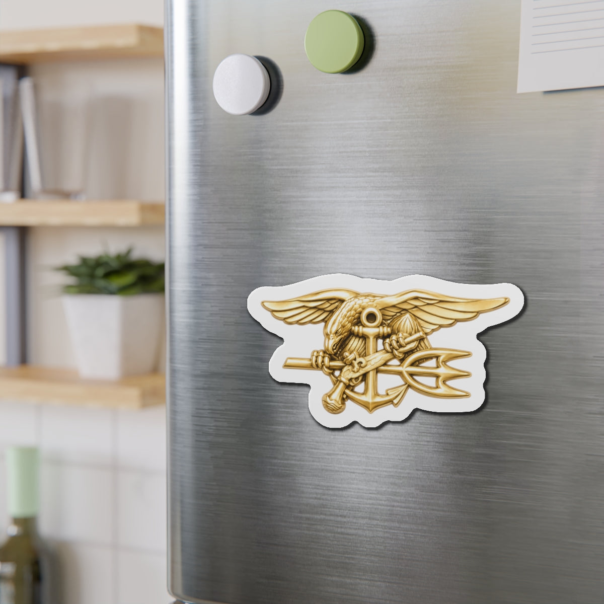 Die-Cut Magnet - Navy - Badge - Special Warfare insignia wo txt - 3D - Enhanced
