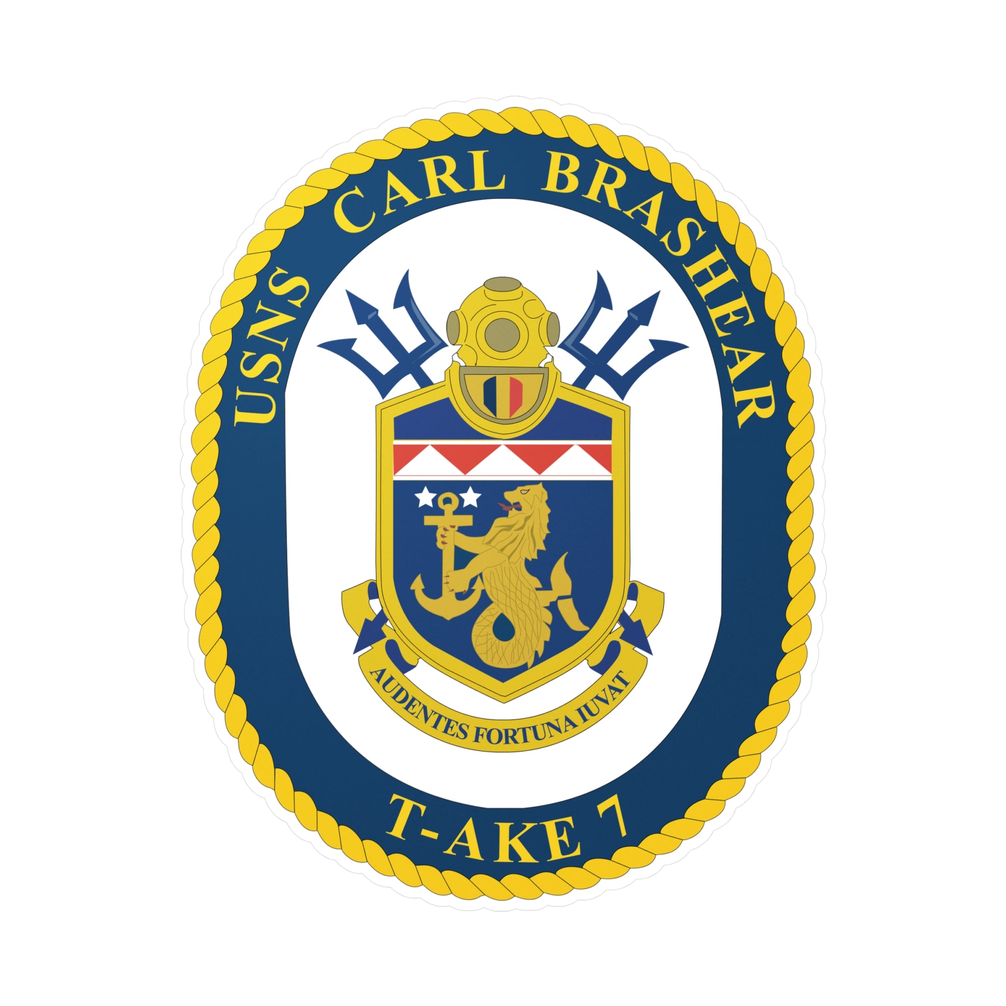 Kiss-Cut Vinyl Decal - Navy - USNS Carl Brashear (T-AKE 7) wo txt