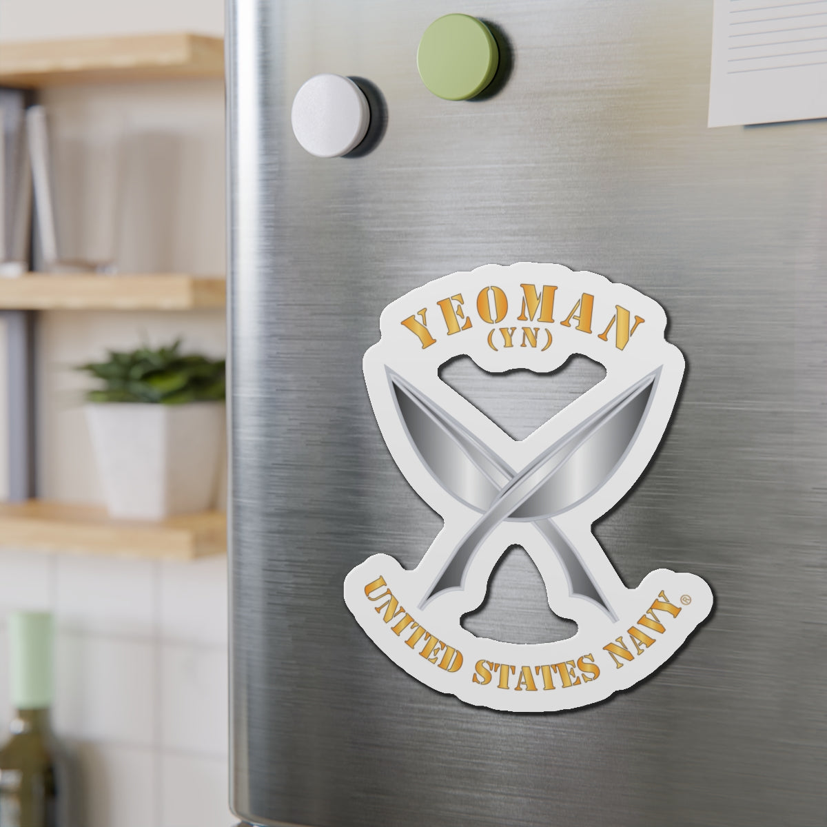 Die-Cut Magnet - Navy - Rate - Yeoman (YN)