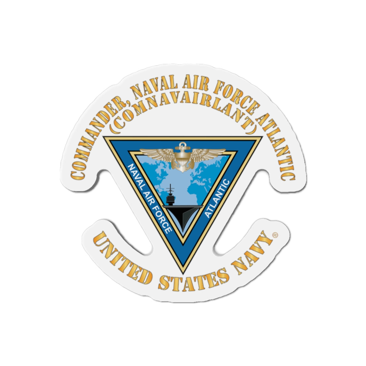Die-Cut Magnet - Navy - Commander, Naval Air Force Atlantic - COMNAVAIRLANT