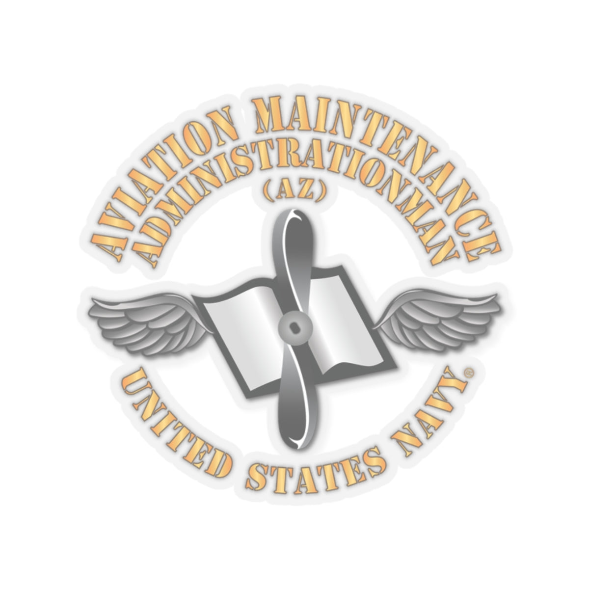 Kiss-Cut Stickers - Navy - Rate - Aviation Maintenance Administrationman (AZ)