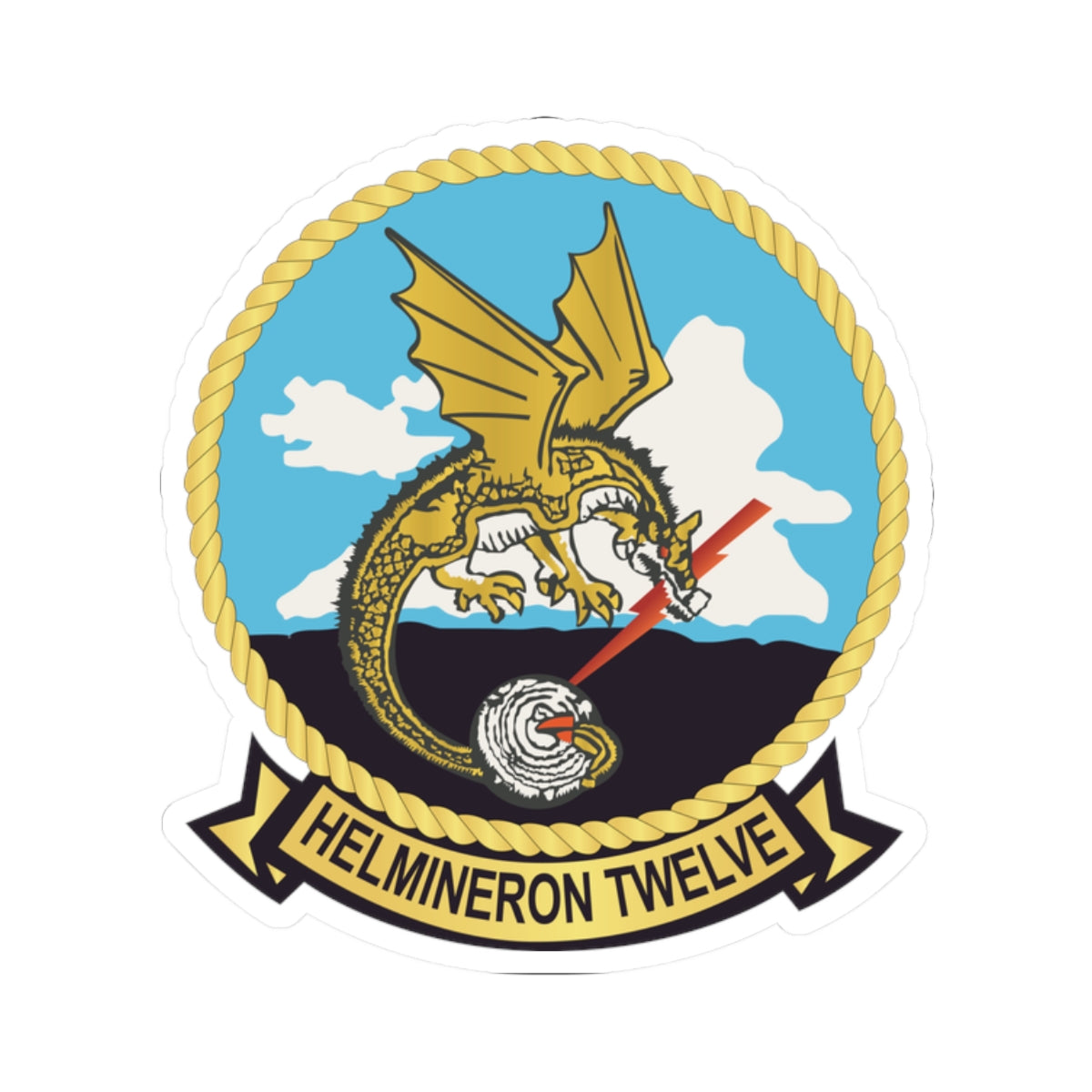 Kiss-Cut Stickers - Navy - Helmineron Twelve (HM-12) wo Txt