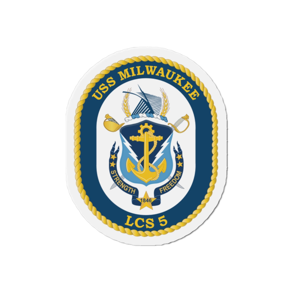 Die-Cut Magnet - Navy - USS Milwaukee (LCS-5) wo Txt X 300