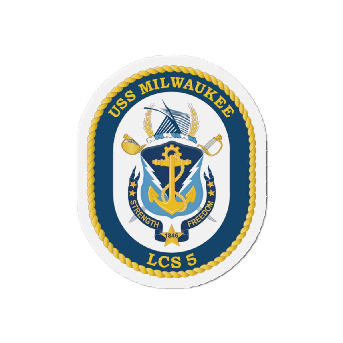 Die-Cut Magnet - Navy - USS Milwaukee (LCS-5) wo Txt X 300