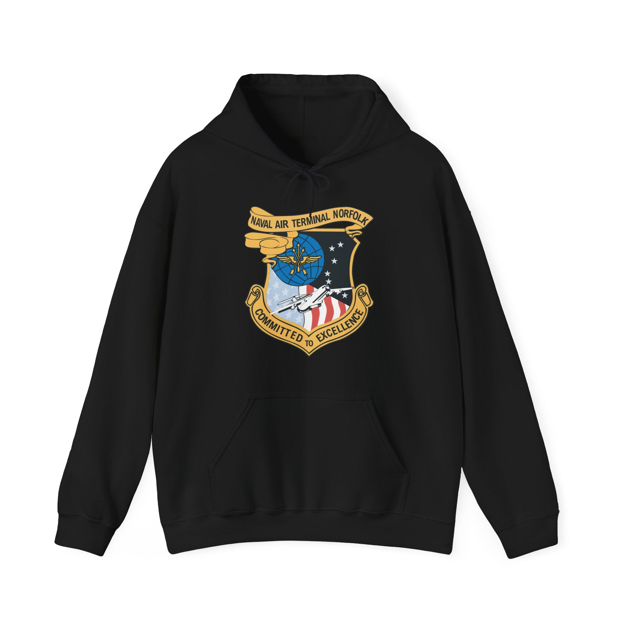 Unisex Heavy Blend™ Hoodies - Navy - Naval Air Terminal Norfolk wo Txt