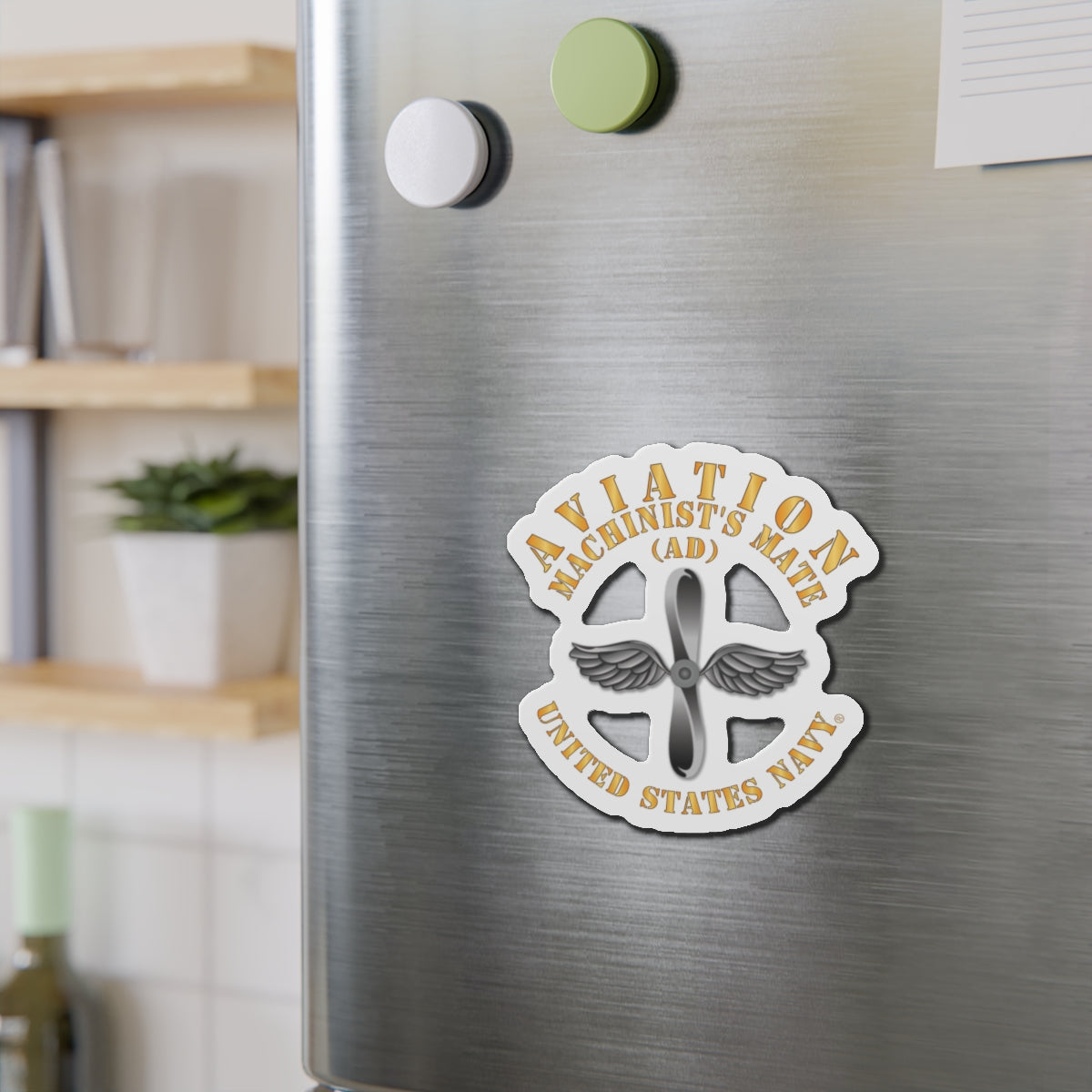 Die-Cut Magnet - Navy - Rate - Aviation Machinist's Mate (AD)