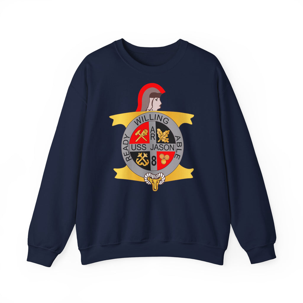 Unisex Heavy Blend™ Crewneck Sweatshirt - Navy - USS Jason (AR-8) wo Txt