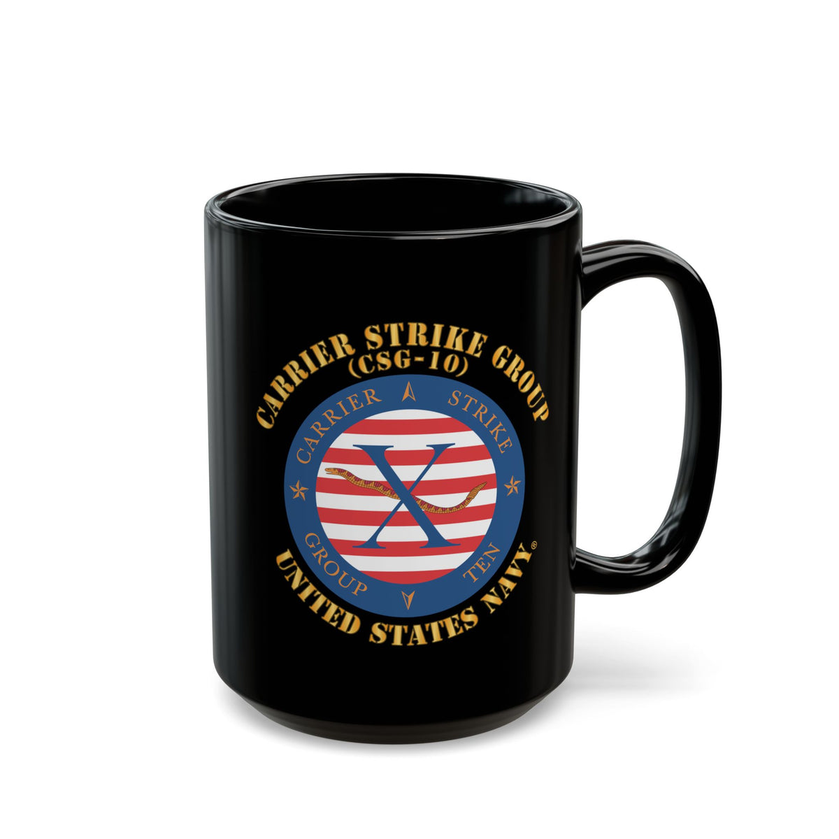 Black Mug (11oz, 15oz) - Navy - Carrier Strike Group 10 (CSG-10) X 300
