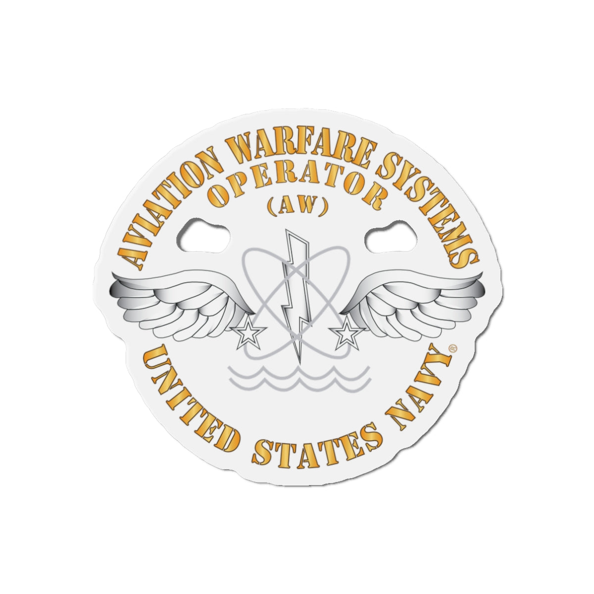 Die-Cut Magnet - Navy - Rate - Aviation Warfare Systems Operator (AW)