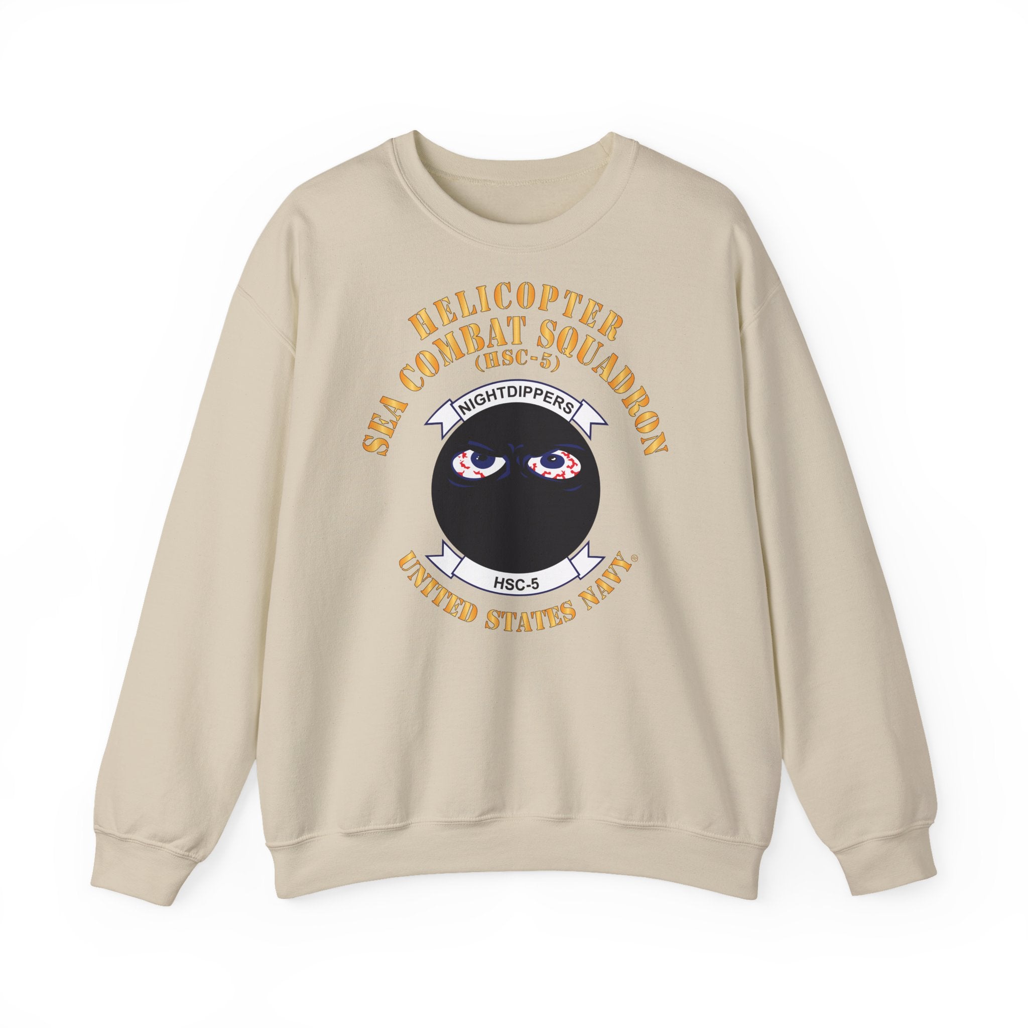 Unisex Heavy Blend™ Crewneck Sweatshirt - Navy - Helicopter Sea Combat Squadron 5 (HSC-5)