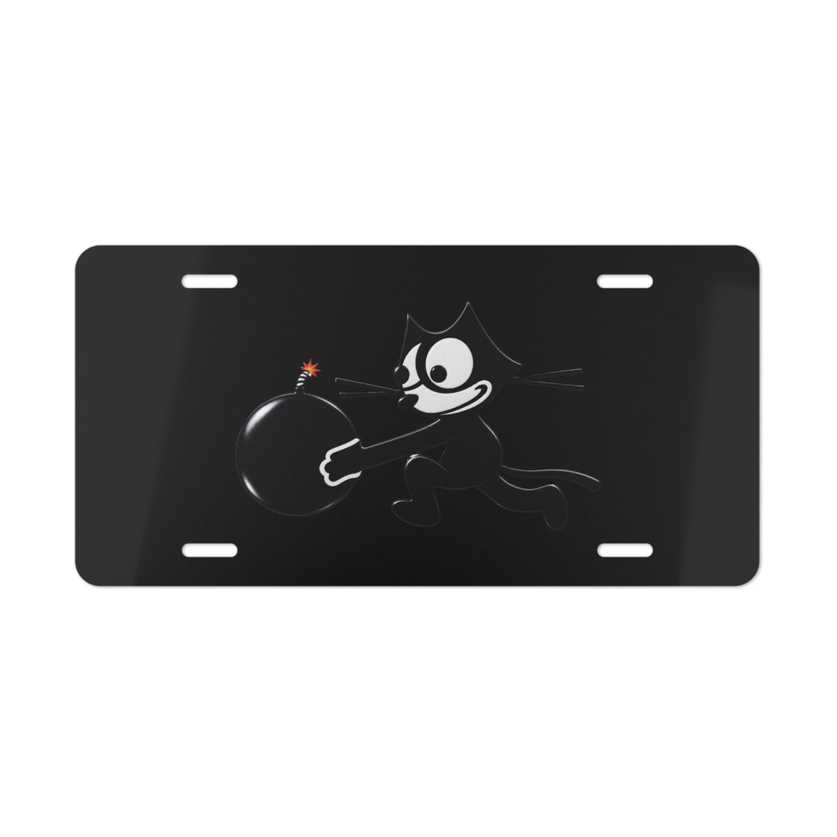 Vanity License Plate - NAVY - Fighting Squadron - VF 3 - WWII FELIX Insignia wo Txt - 3D - Enhanced
