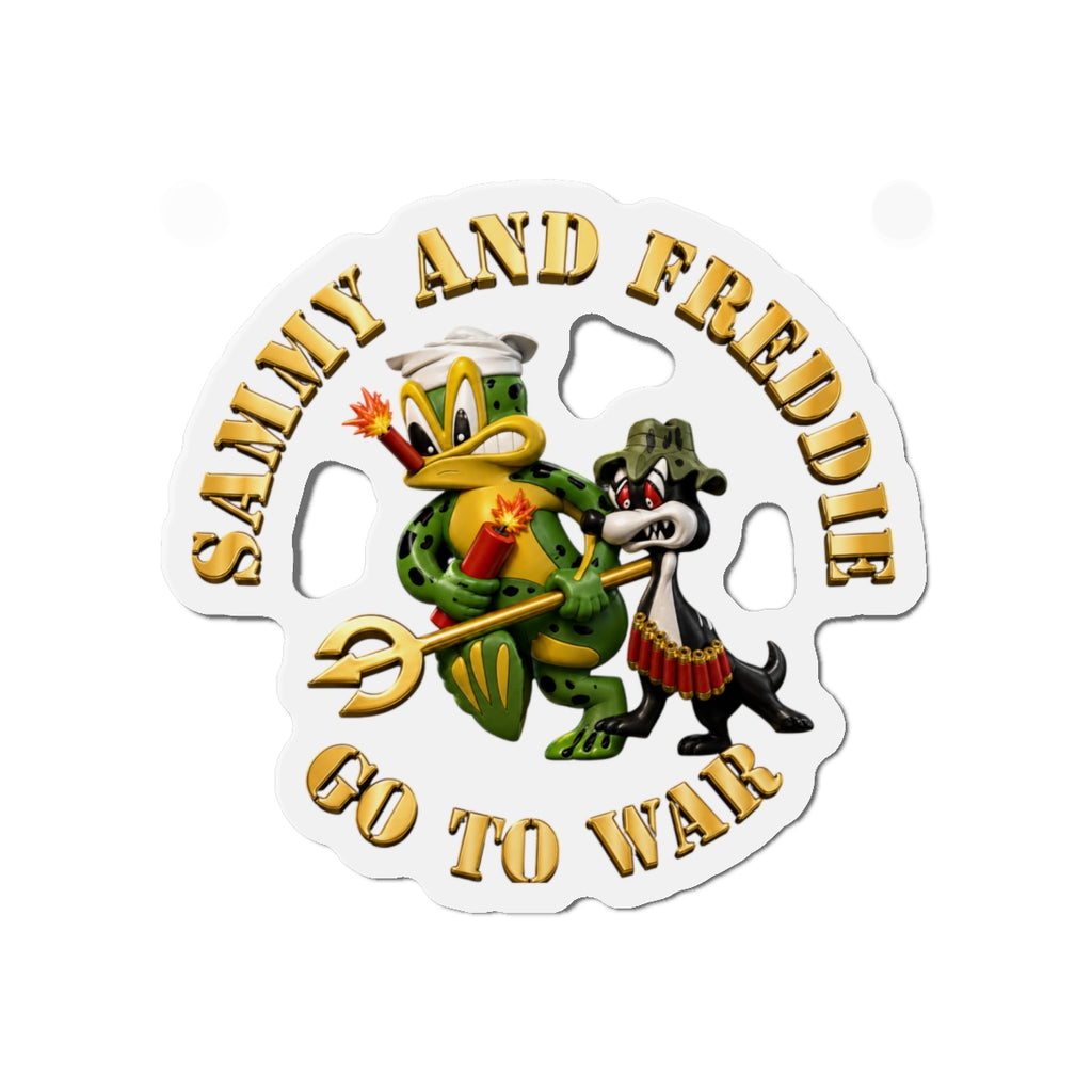 Die-Cut Magnet - Navy - SOF - Sammy - Freddie - Go to War - 3D - Enhanced