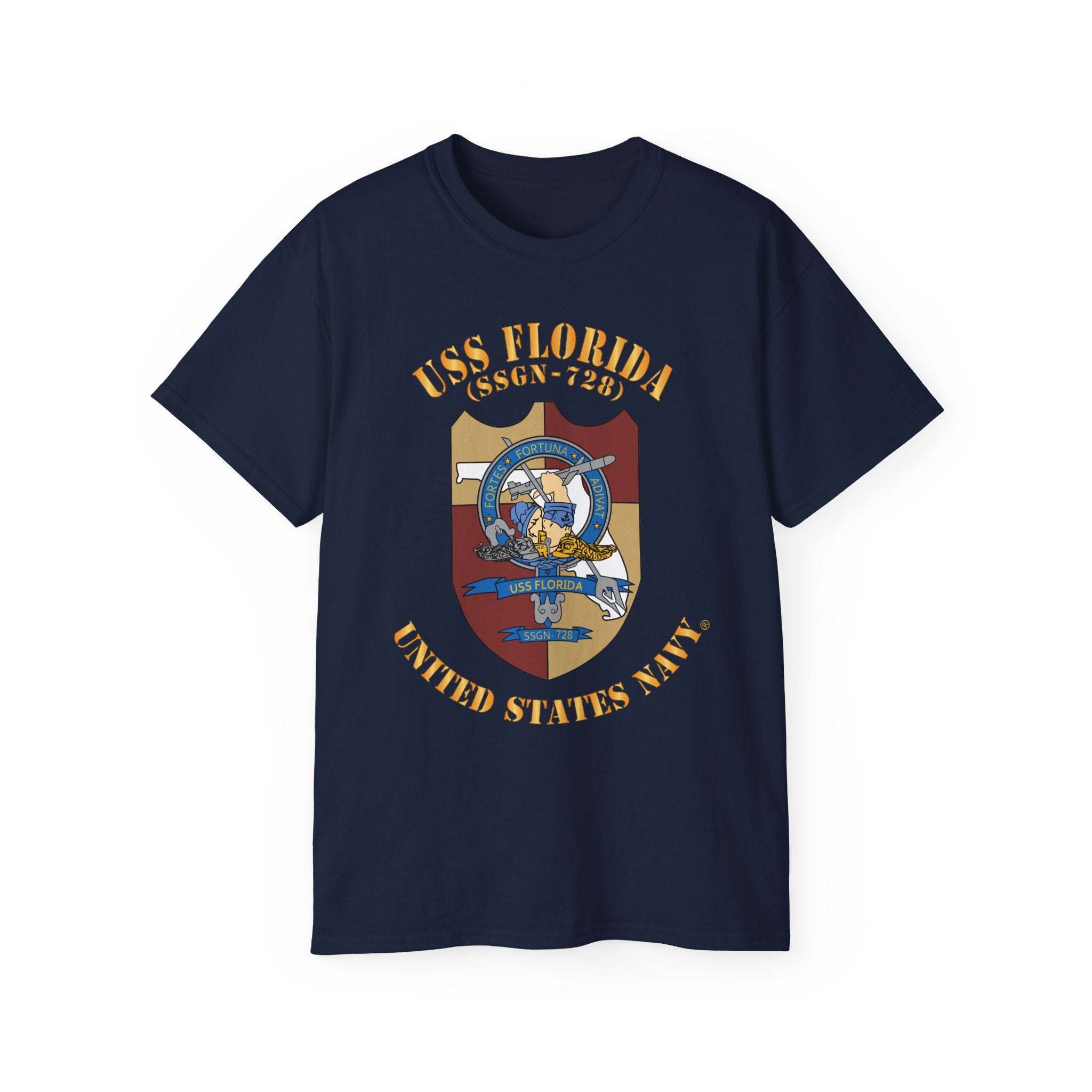 Unisex Ultra Cotton T-Shirt - Navy - USS Florida (SSGN-728)