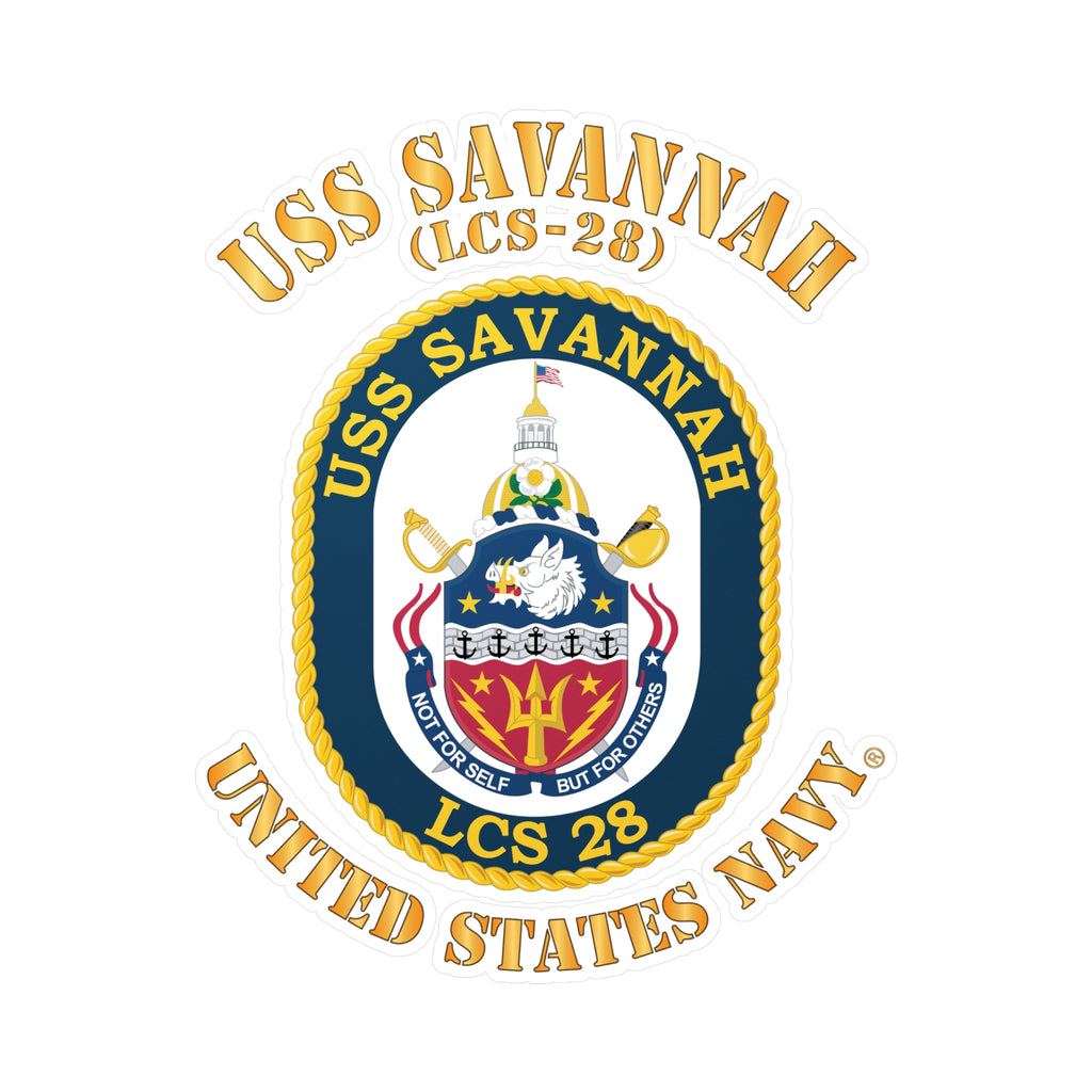 Kiss-Cut Vinyl Decal - Navy - USS Savannah (LCS-28)