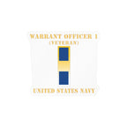 Kiss-Cut Vinyl Decal - Navy - Warrant Officer 1 - Veteran