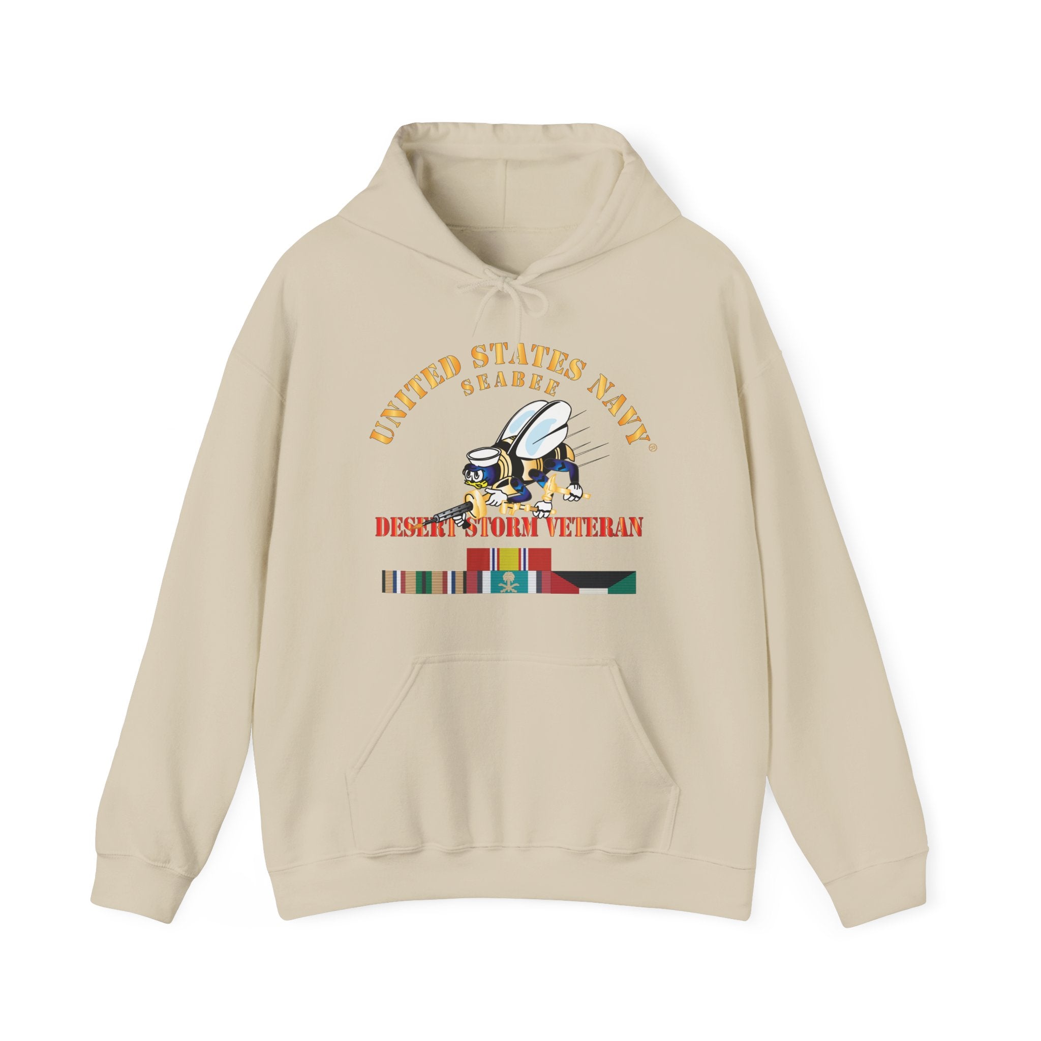 Unisex Heavy Blend™ Hoodies - Navy - Seabee - Desert Storm Veteran
