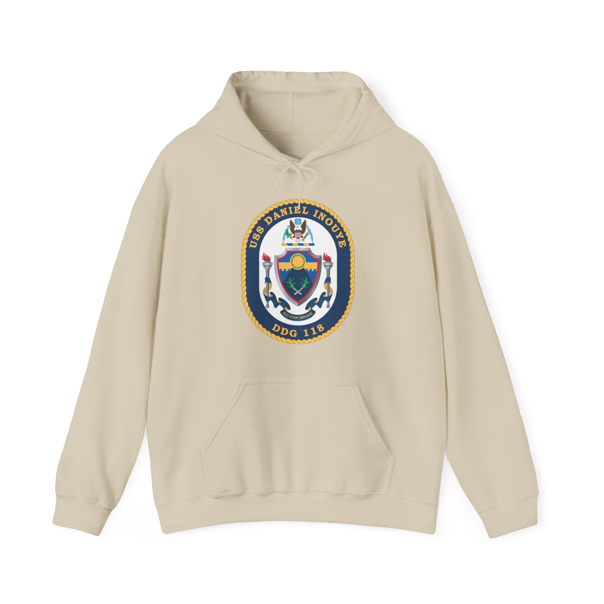Unisex Heavy Blend™ Hoodies - Navy - USS Daniel Inouye (DDG-118) wo txt
