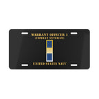 Vanity License Plate - Navy - Warrant Officer 1 - Combat Veteran