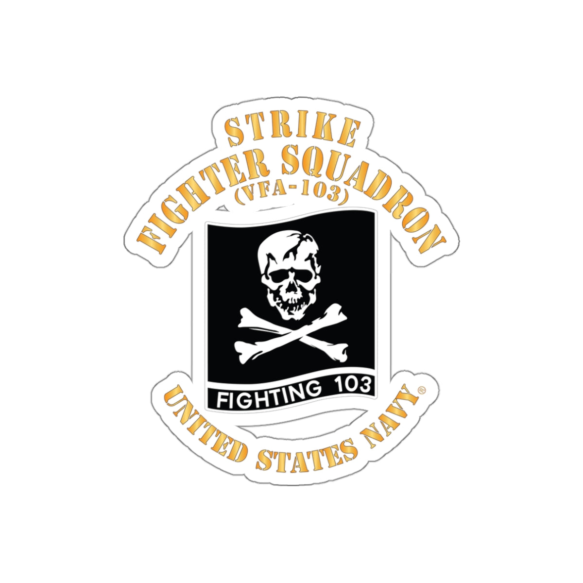Die-Cut Vinyl Sticker - Navy - Strike Fighter Squadron 103 (VFA-103)