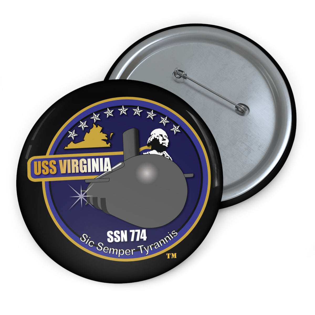 Pin Button - Navy - USS Virginia (SSN-774) wo txt X 300