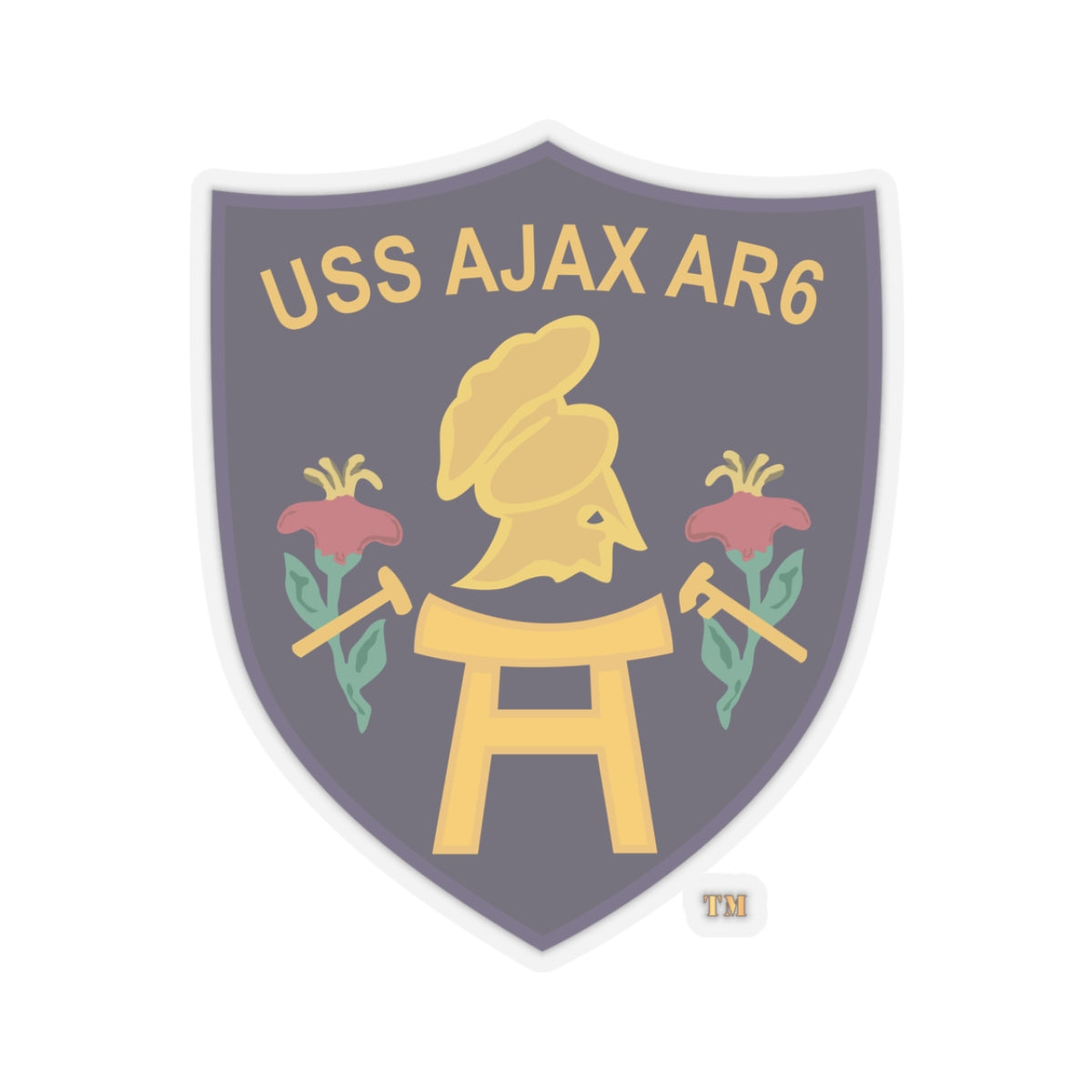 Kiss-Cut Stickers - Navy -  USS Ajax (AR-6) wo txt