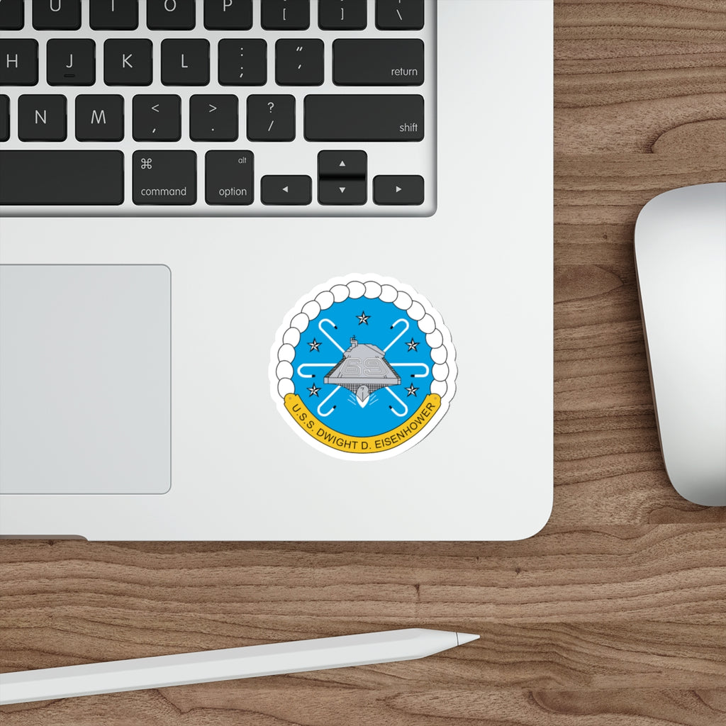 Die-Cut Vinyl Sticker - USS Dwight D. Eisenhower (CVN-69) Crest wo Txt