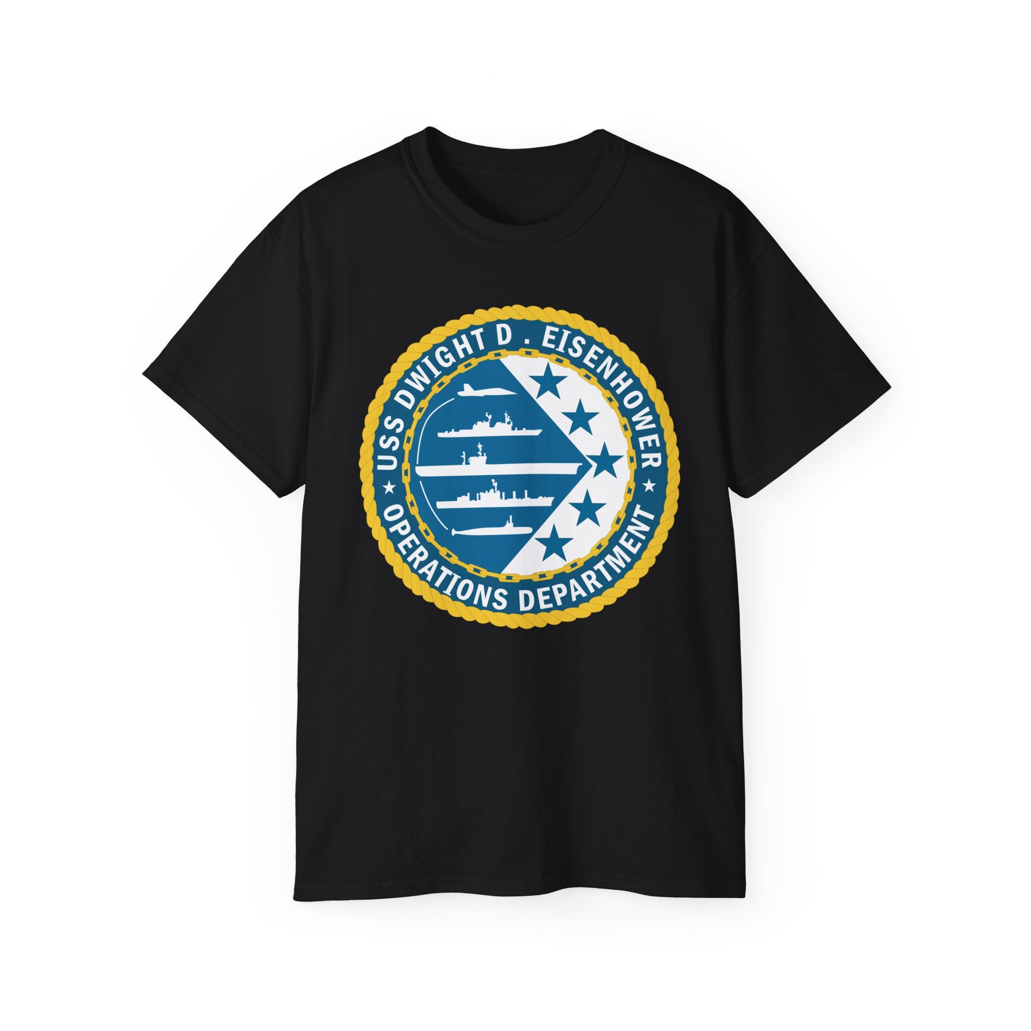 Unisex Ultra Cotton T-Shirt - Navy - USS Dwight D. Eisenhower (CVN-69) - Operations Department wo txt