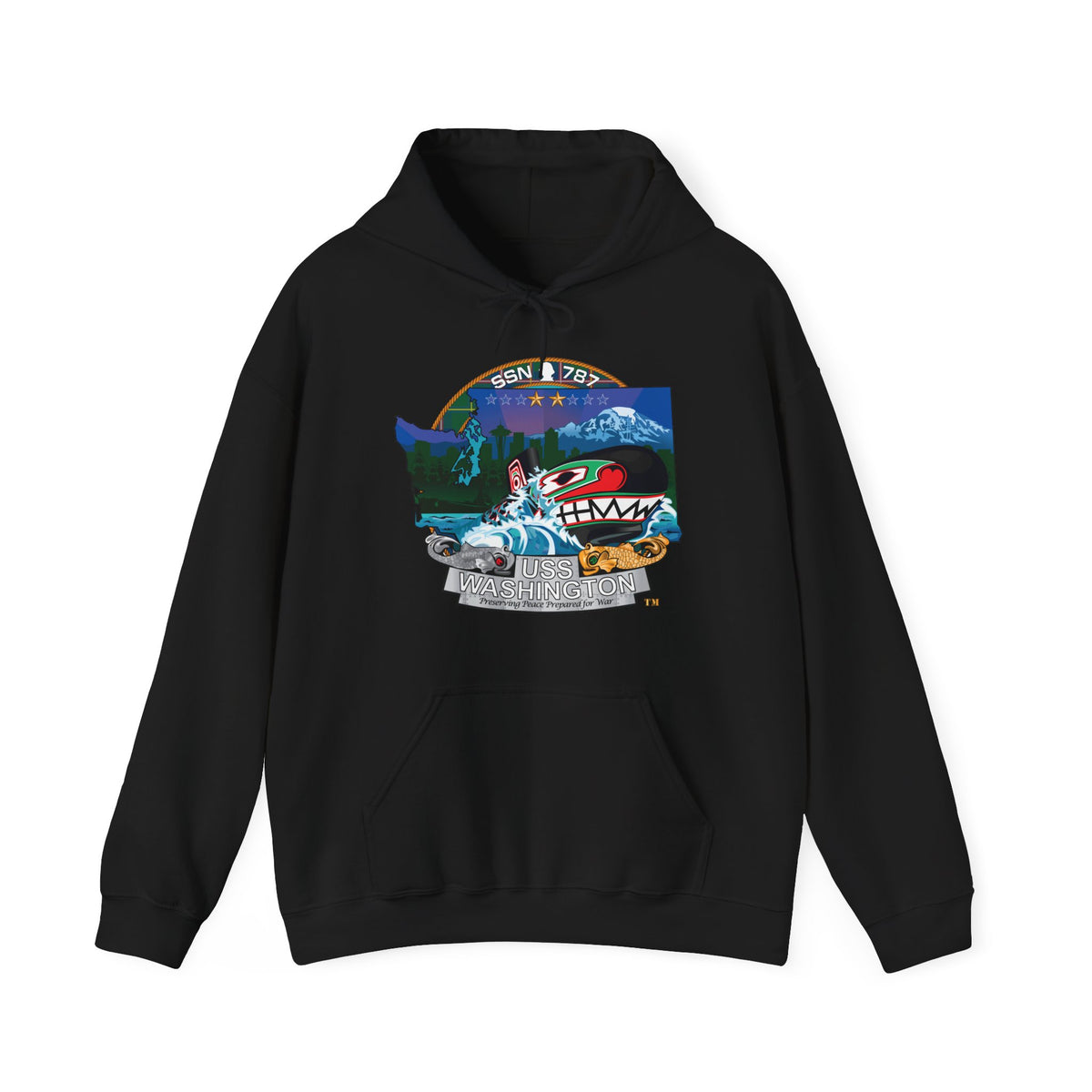 Unisex Heavy Blend™ Hoodies - Navy - USS Washington (SSN-787) wo txt X 300