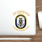 Die-Cut Vinyl Sticker - Navy - USS Cleveland (LCS-31)