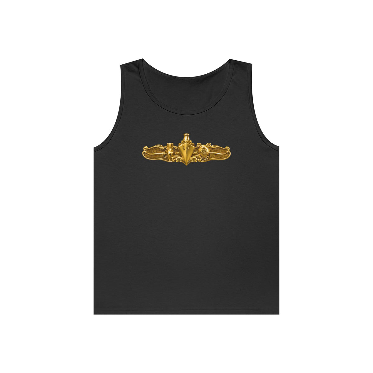 Unisex Heavy Cotton Tank Top - Navy - Badge - Special Operations Warfare (SO) wo txt - 3D - Enhanced