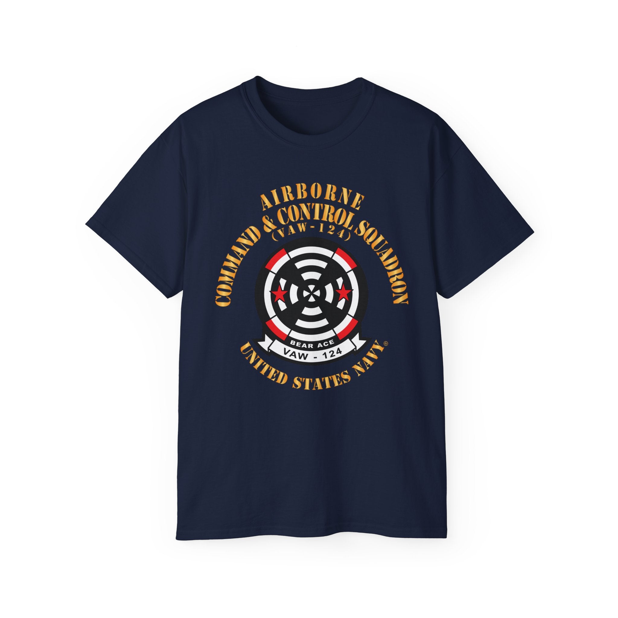 Unisex Ultra Cotton T-Shirt - Navy - Airborne Command & Control Squadron 124 (VAW-124) X 300