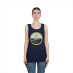Unisex Heavy Cotton Tank Top - Navy - USS Gerald R. Ford (CVN-78) wo txt