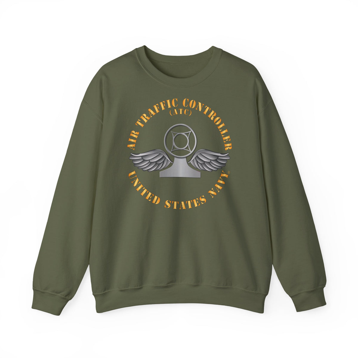 Unisex Heavy Blend™ Crewneck Sweatshirt - Navy - Rate - Air Traffic Controller (ATC)