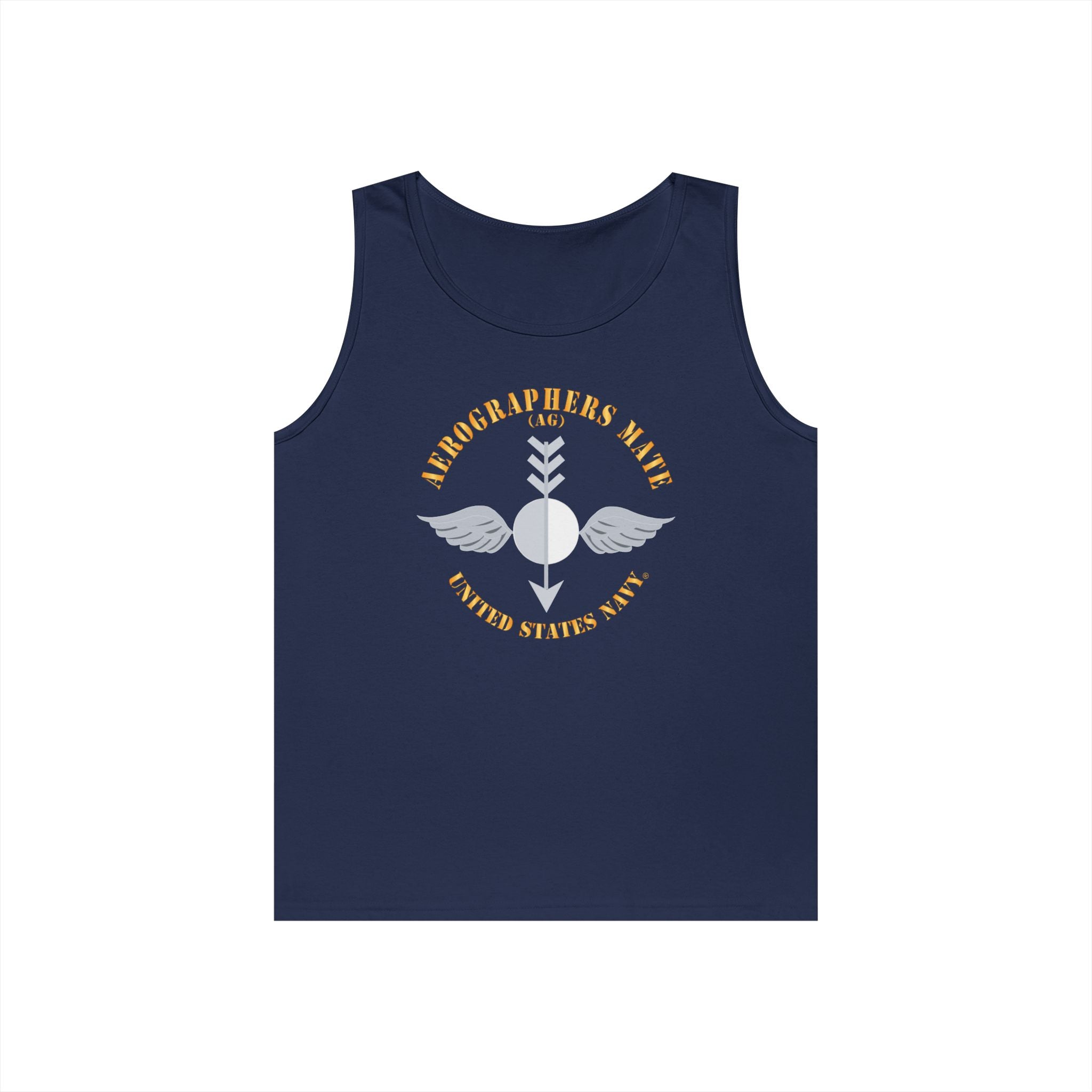Unisex Heavy Cotton Tank Top - Navy - Aerographers Mate (AG) X 300