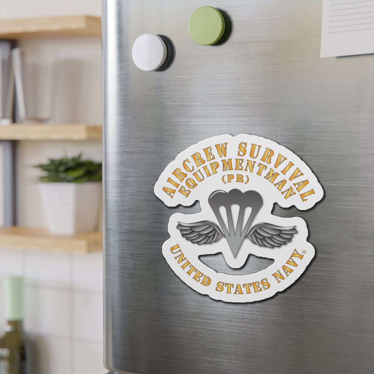 Die-Cut Magnet - Navy - Rate - Aircrew Survival Equipmentman (PR)