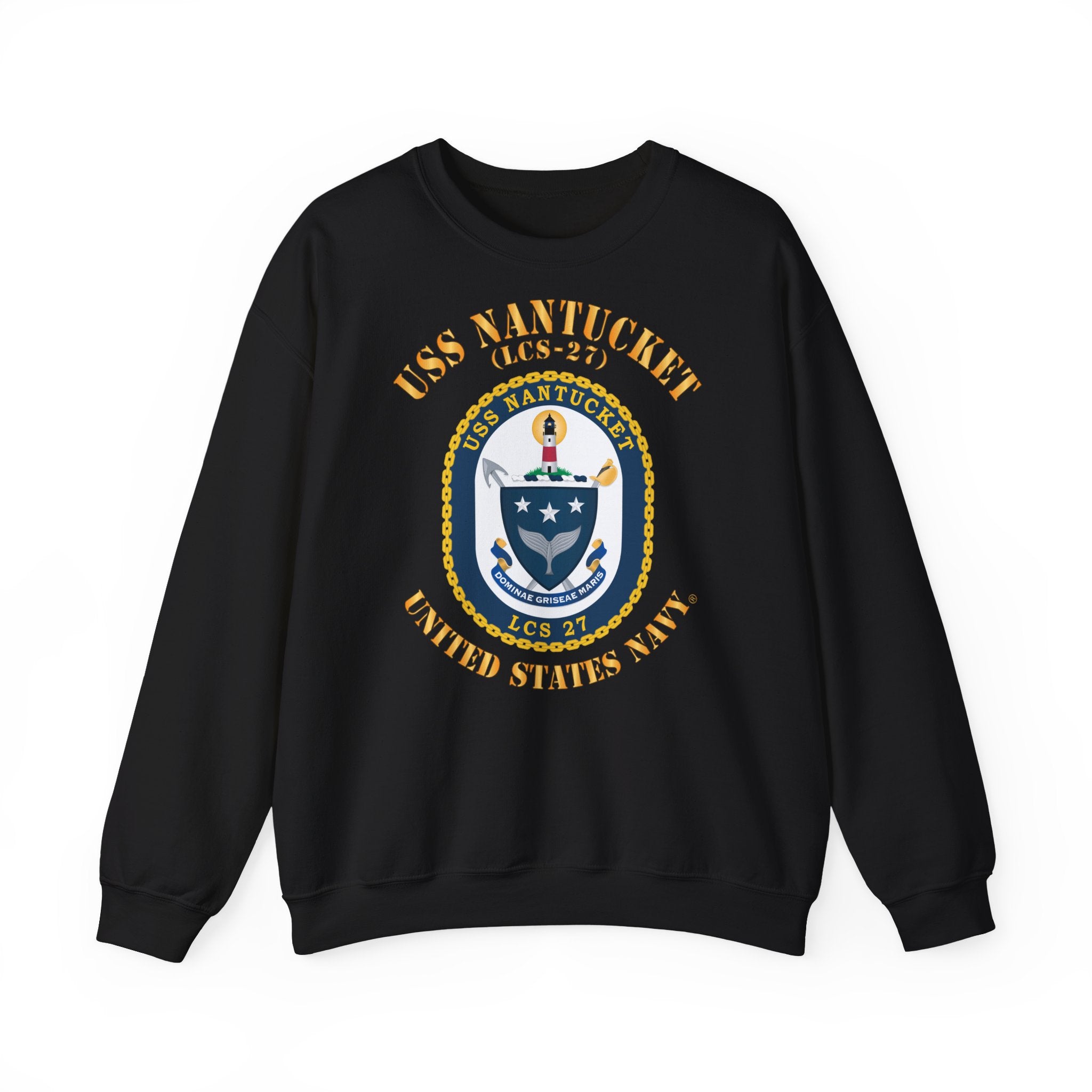 Unisex Heavy Blend™ Crewneck Sweatshirt - Navy - USS Nantucket (LCS-27)