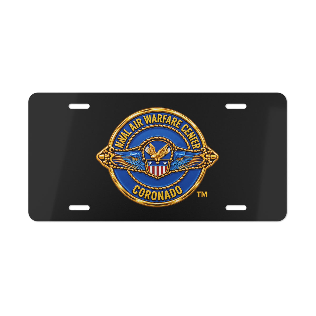 Vanity License Plate - Navy - Naval Air Warfare Center - Coronado - Crest - 3D - Enhanced