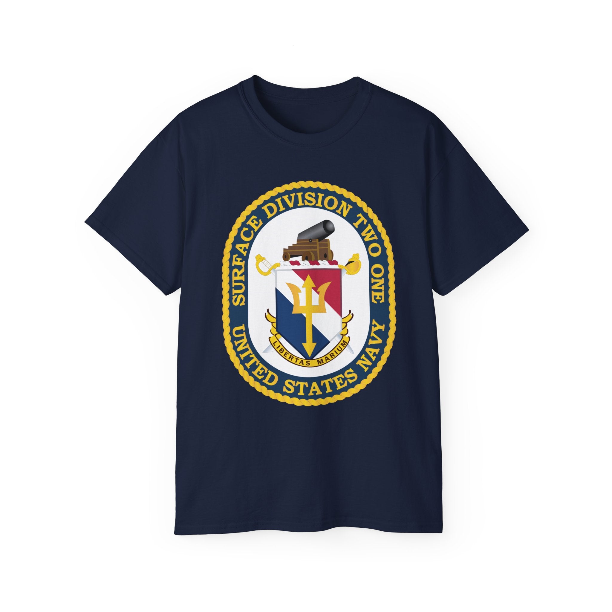 Unisex Ultra Cotton T-Shirt - Navy - Surface Division 21 wo txt
