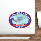 Die-Cut Vinyl Sticker - Navy - USS Ronald Reagan (CVN-76) wo txt X 300