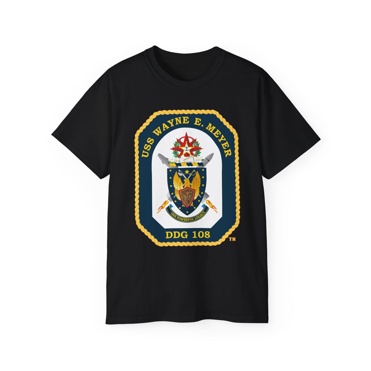 Unisex Ultra Cotton T-Shirt - Navy - USS Wayne E. Meyer (DDG-108) wo txt X 300