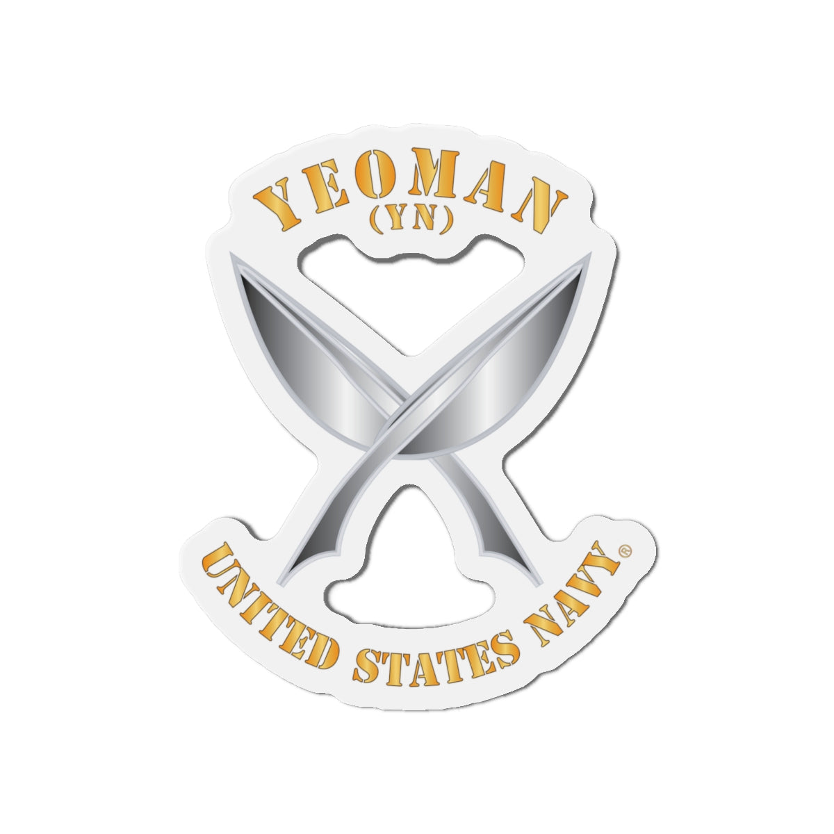 Die-Cut Magnet - Navy - Rate - Yeoman (YN)