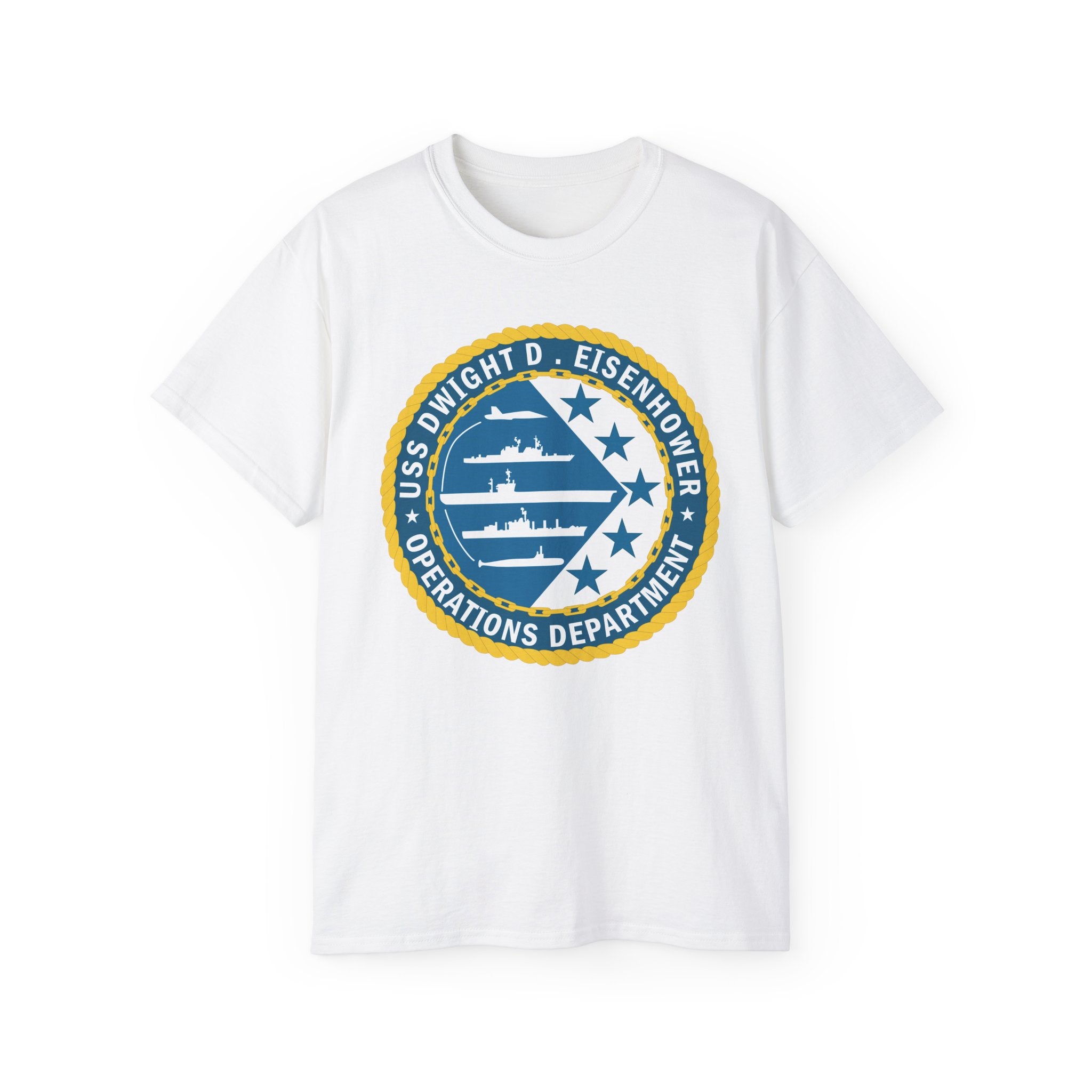 Unisex Ultra Cotton T-Shirt - Navy - USS Dwight D. Eisenhower (CVN-69) - Operations Department wo txt