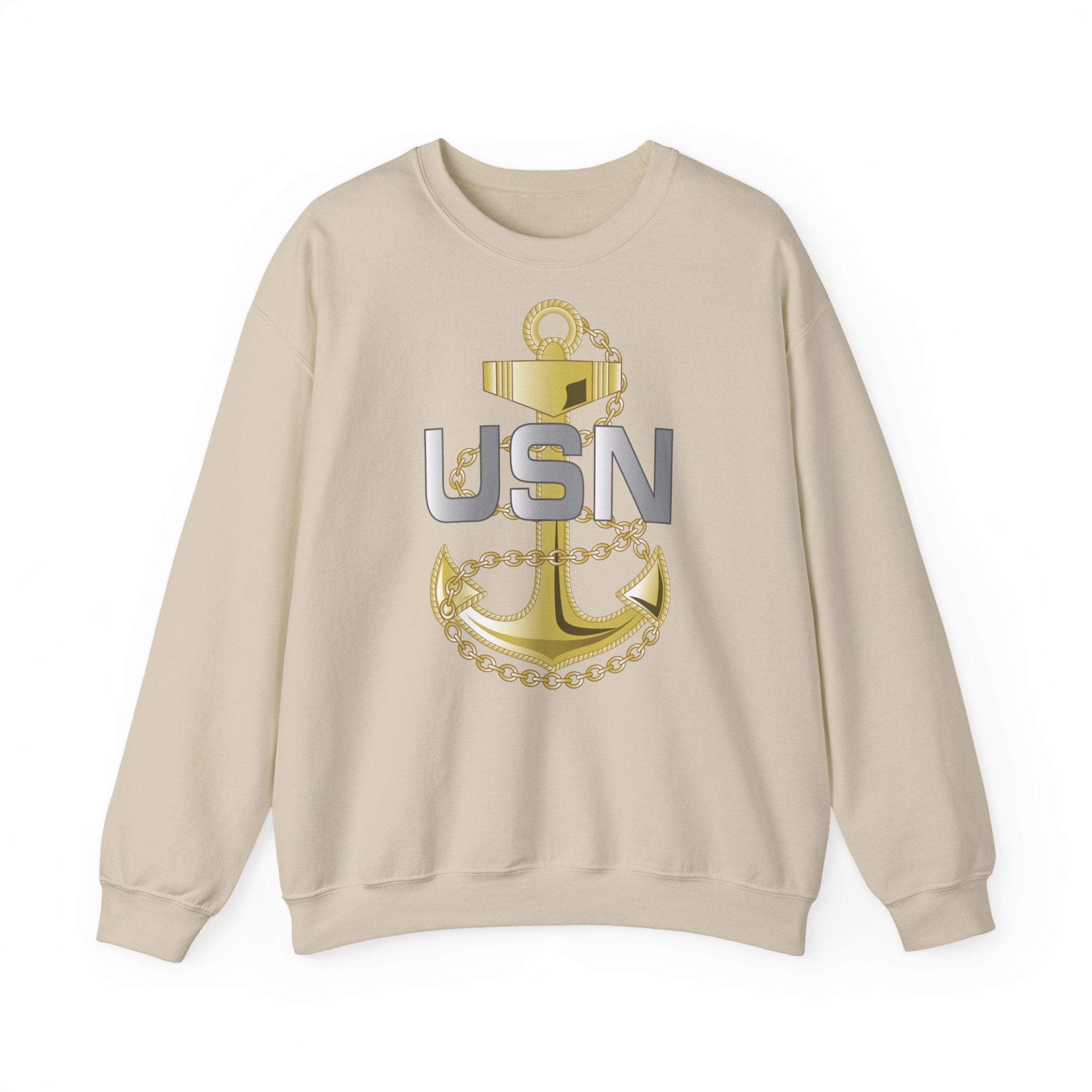 Unisex Heavy Blend™ Crewneck Sweatshirt - Navy - Fouled Anchor wo txt