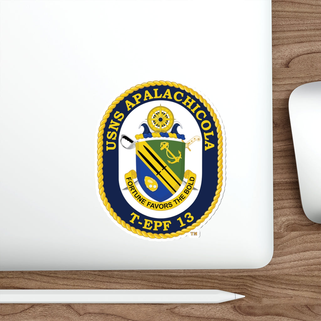 Die-Cut Vinyl Sticker - Navy - USNS Apalachicola (T-EPF 13) wo txt