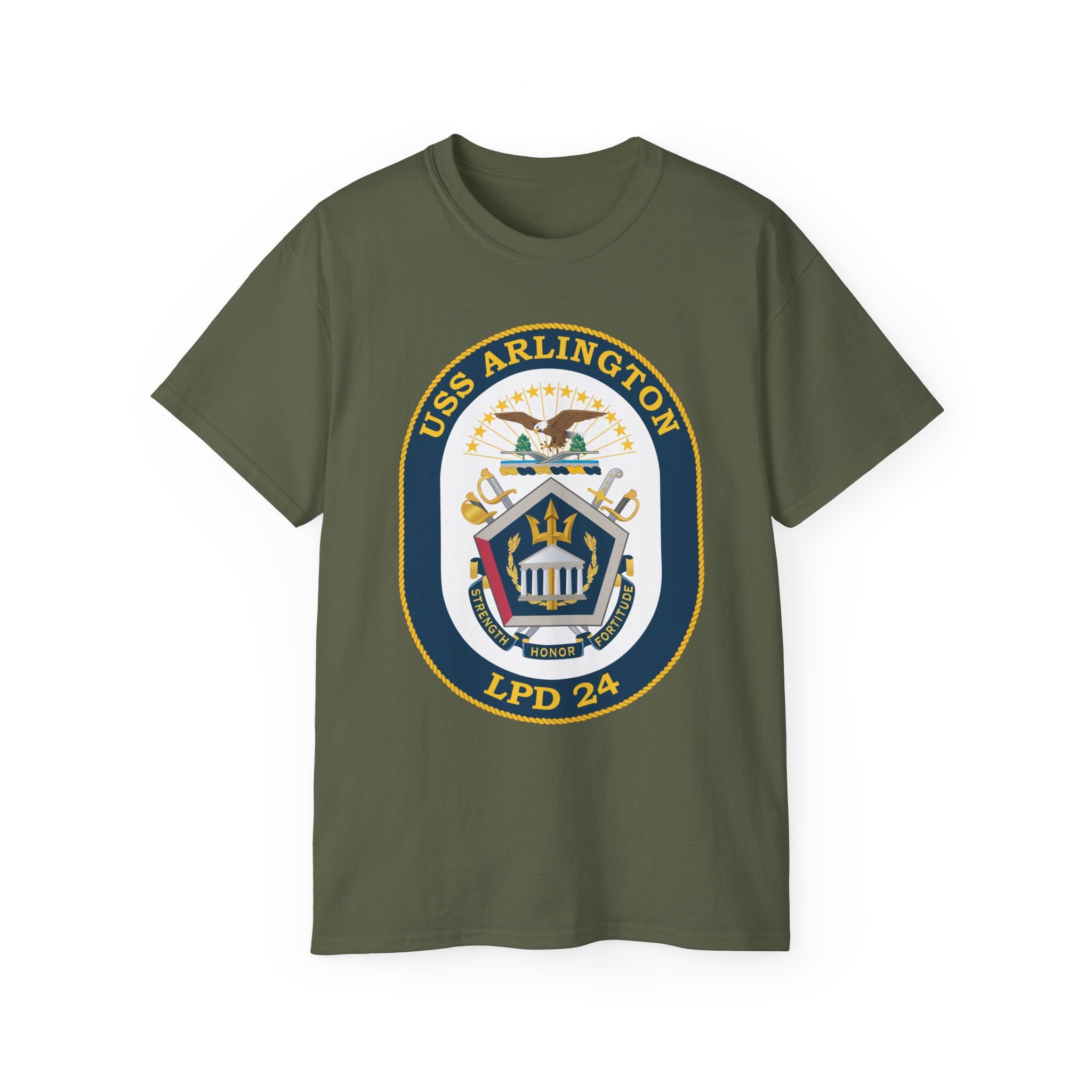 Unisex Ultra Cotton T-Shirt - Navy - USS Arlington (LPD-24) wo txt