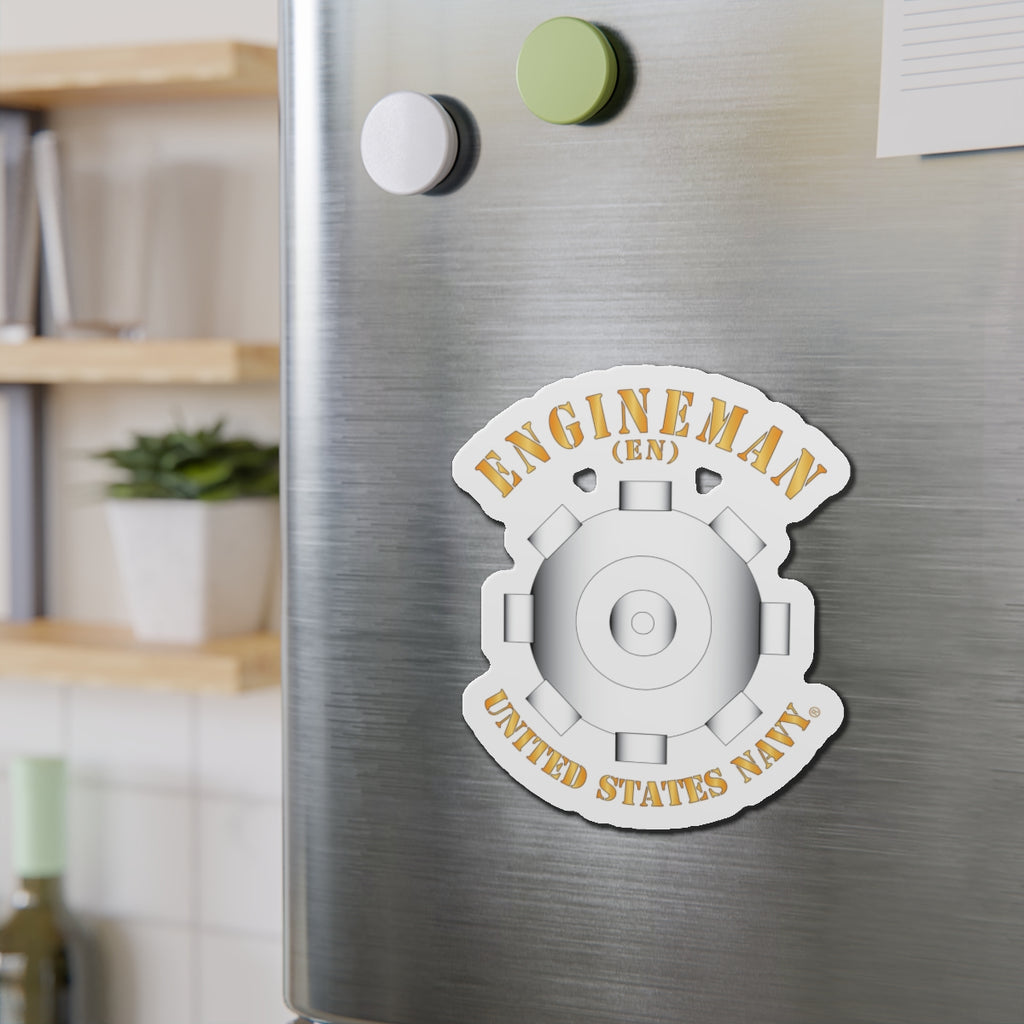 Die-Cut Magnet - Navy - Rate - Engineman (EN)