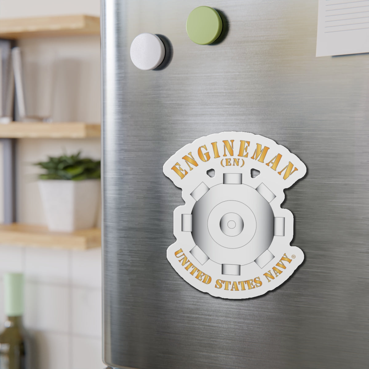 Die-Cut Magnet - Navy - Rate - Engineman (EN)