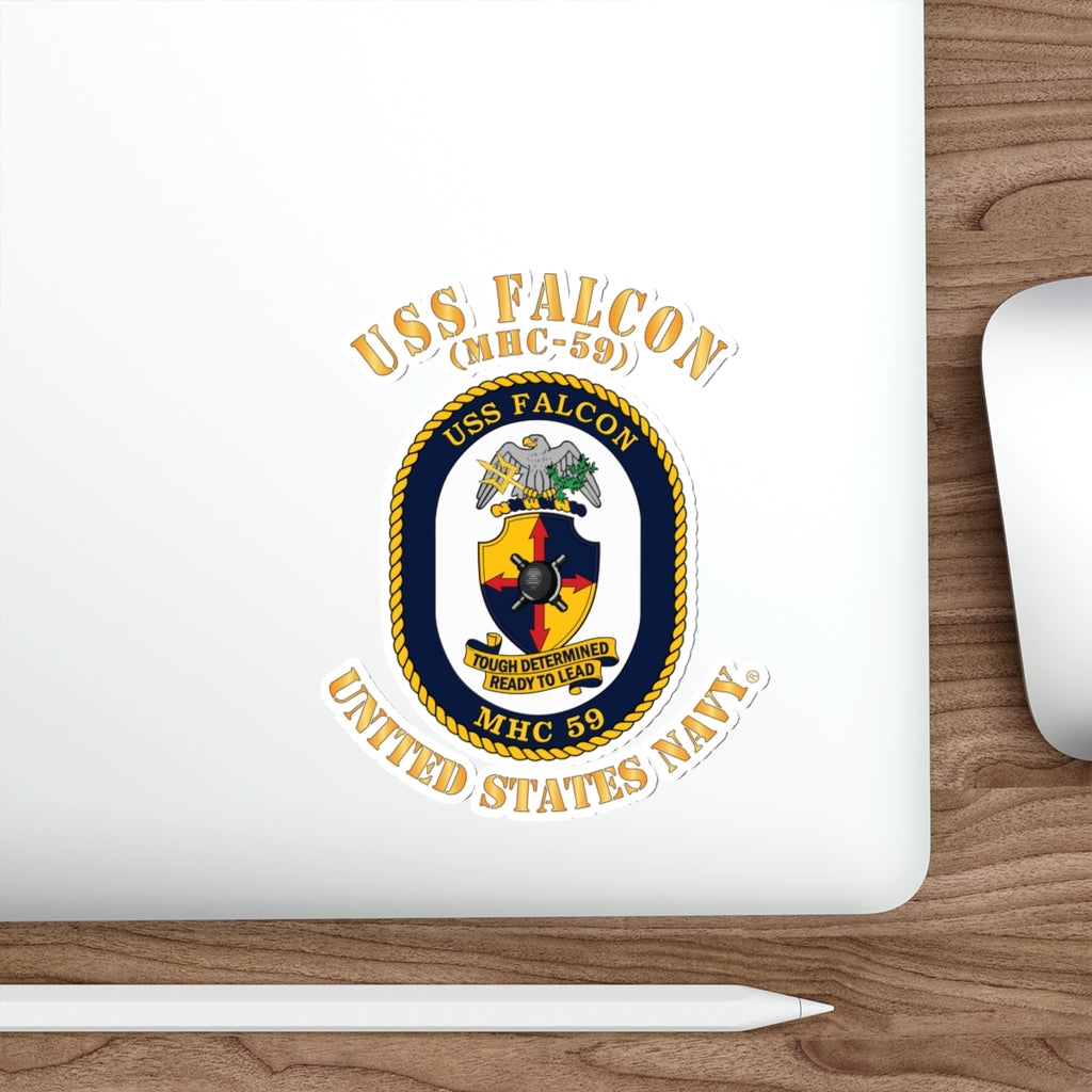 Die-Cut Vinyl Sticker - Navy - USS Falcon (MHC-59)