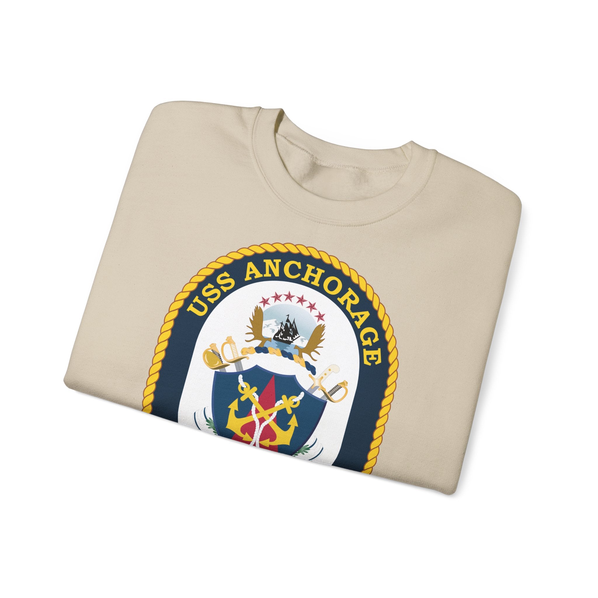 Unisex Heavy Blend™ Crewneck Sweatshirt - Navy - USS Anchorage (LPD-23) wo txt